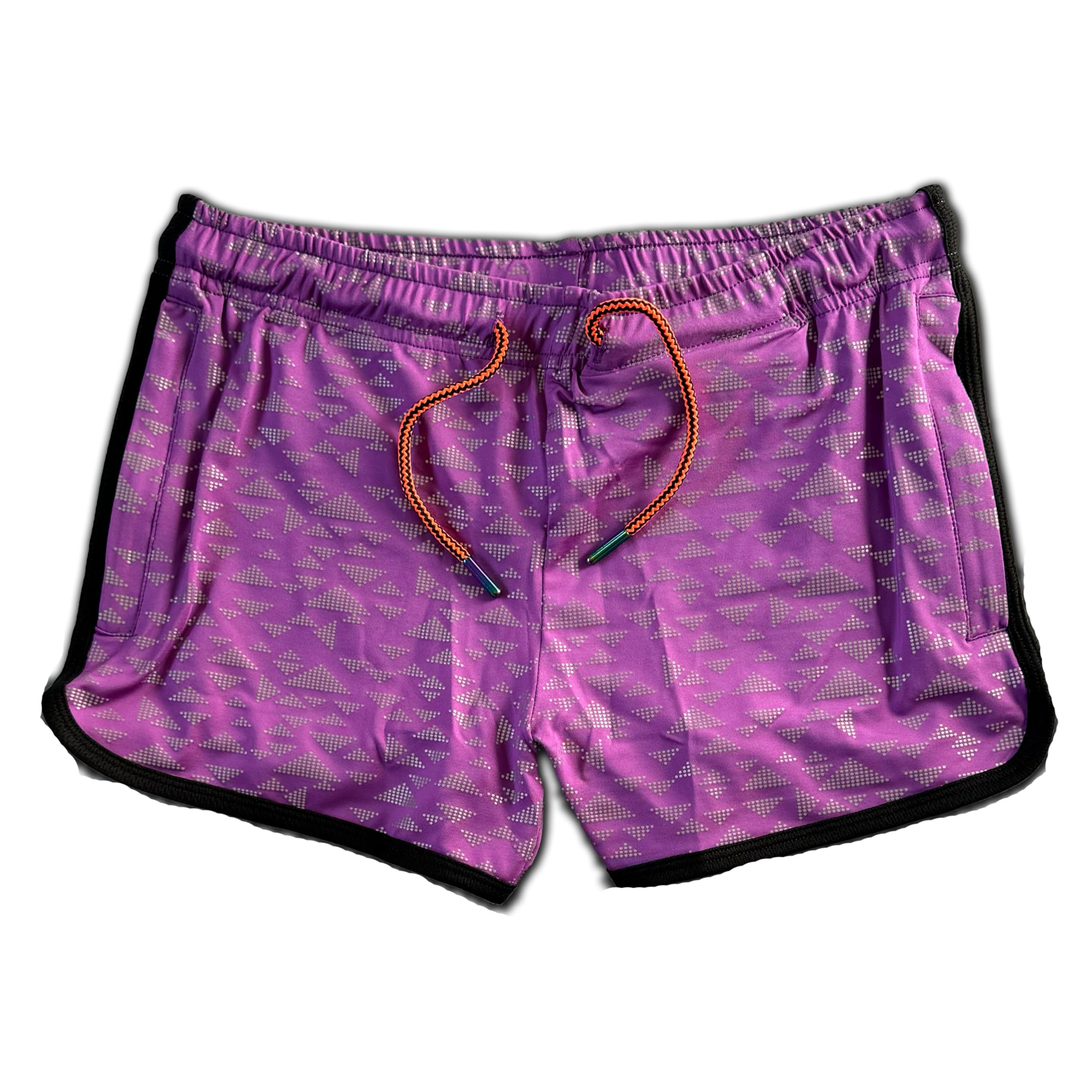 Mens Running Booty Shorts, Zippered Pockets, Rave