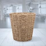 Woodluv Round Seagrass Waste Paper Bin E01-120 Stylish Eco Basket view 7