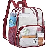 USPECLARE Clear Backpack for Stadium Events Small Clear Backpack 11.5x9.5x6 for Concert Sport Events Work Travel