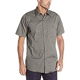 Red Kap Mens Short Sleeve Wrinkle-Resistant Cotton Work Shirt