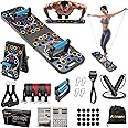Adnans 54 in 1 Upgraded Foldable Push up Board - Multi-Functional Push Up Bar, Resistance Bands with Handles and Jumping Rope, at Home Workout Equipment for Perfect Push Up