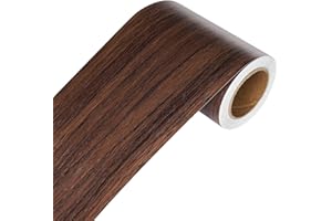 YENHOME 3"X590" Mirror Border Peel and Stick Mirror Frame Border for Bathroom Self Adhesive Wood Wallpaper Border Peel and Stick Removable Wood Grain Tape Mirrors Walls Bulletin Board Trim