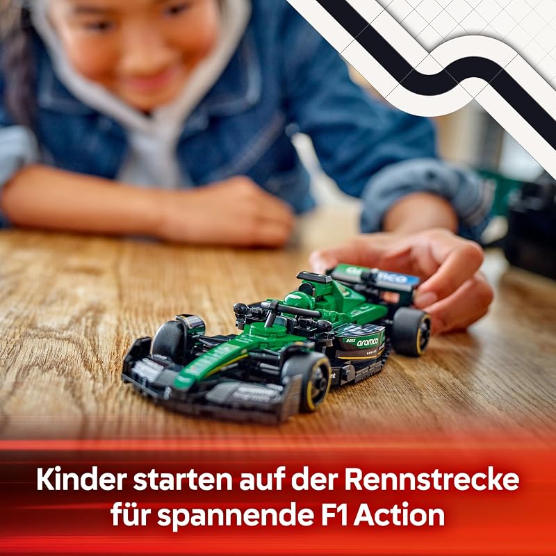 Speed Champions Aston Martin Aramco F1 AMR24 Rennauto - Spielzeug mit Formel 1 Minifigur zum Sammeln - baubares Modellauto für Jungen und Mädchen ab 10 Jahren und erwachsene Motorsport Fans 77245