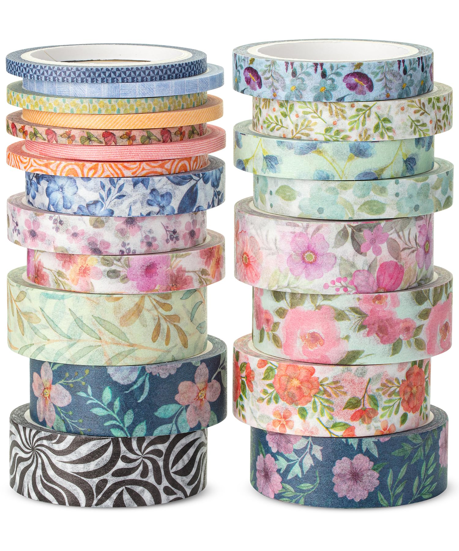 Photo 1 of Mr. Pen- Washi Tape Set, 21 Rolls, Assorted Size, Floral Vintage, Washi Tape for Journaling