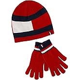 Tommy Hilfiger boys Flag Reversible Beanie and Glove Set