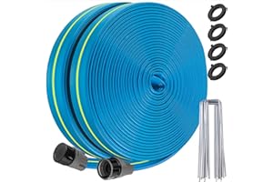 Winisok Sprinkler Hose 100FT, Heavy Duty Watering Hoses, Efficient Irrigation Tubing for Garden Lawn Sprinklers System with 40 Pack Staples