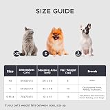 Bedsure Plush Round Cat Bed 50x50x13cm Camel Indoor Pets Calming view 6