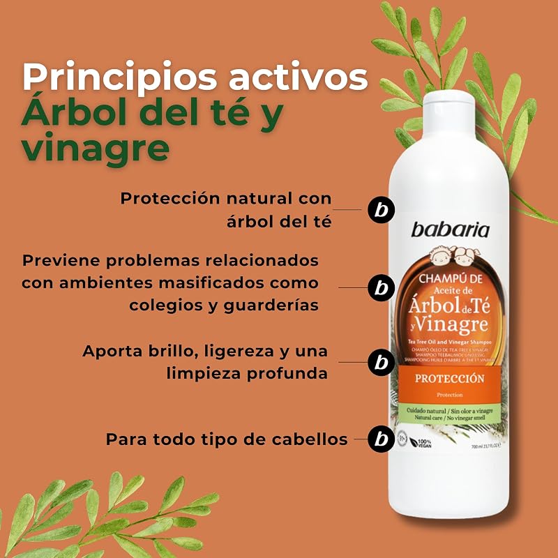- Champô Infantil Sem Parabenos 700ml | Champô com Vinagre de Árvore do Chá | Previne Problemas Relacionados com Insetos Que Morem o Couro Cabeludo | Para Todos os Tipos de Cabelo | Vegan