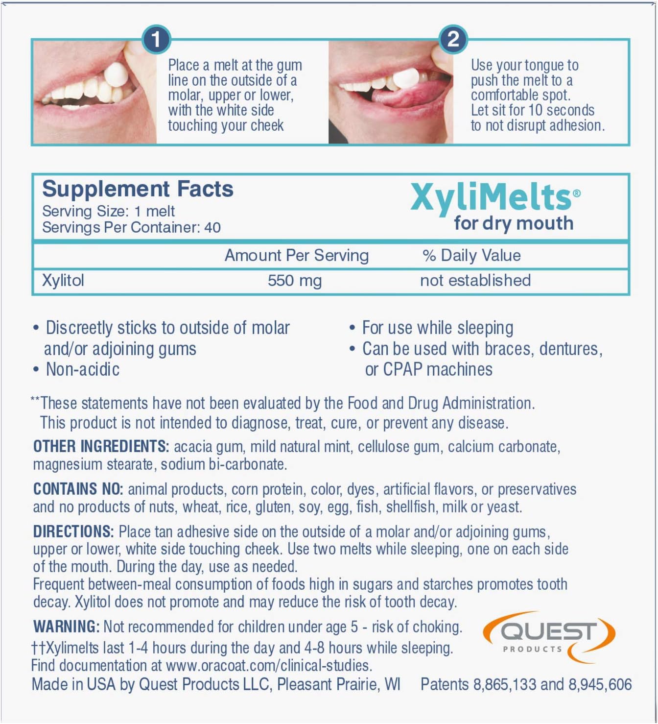 Oracoat XyliMelts Dry Mouth Regular 40 Count (4Pack) BigaMart