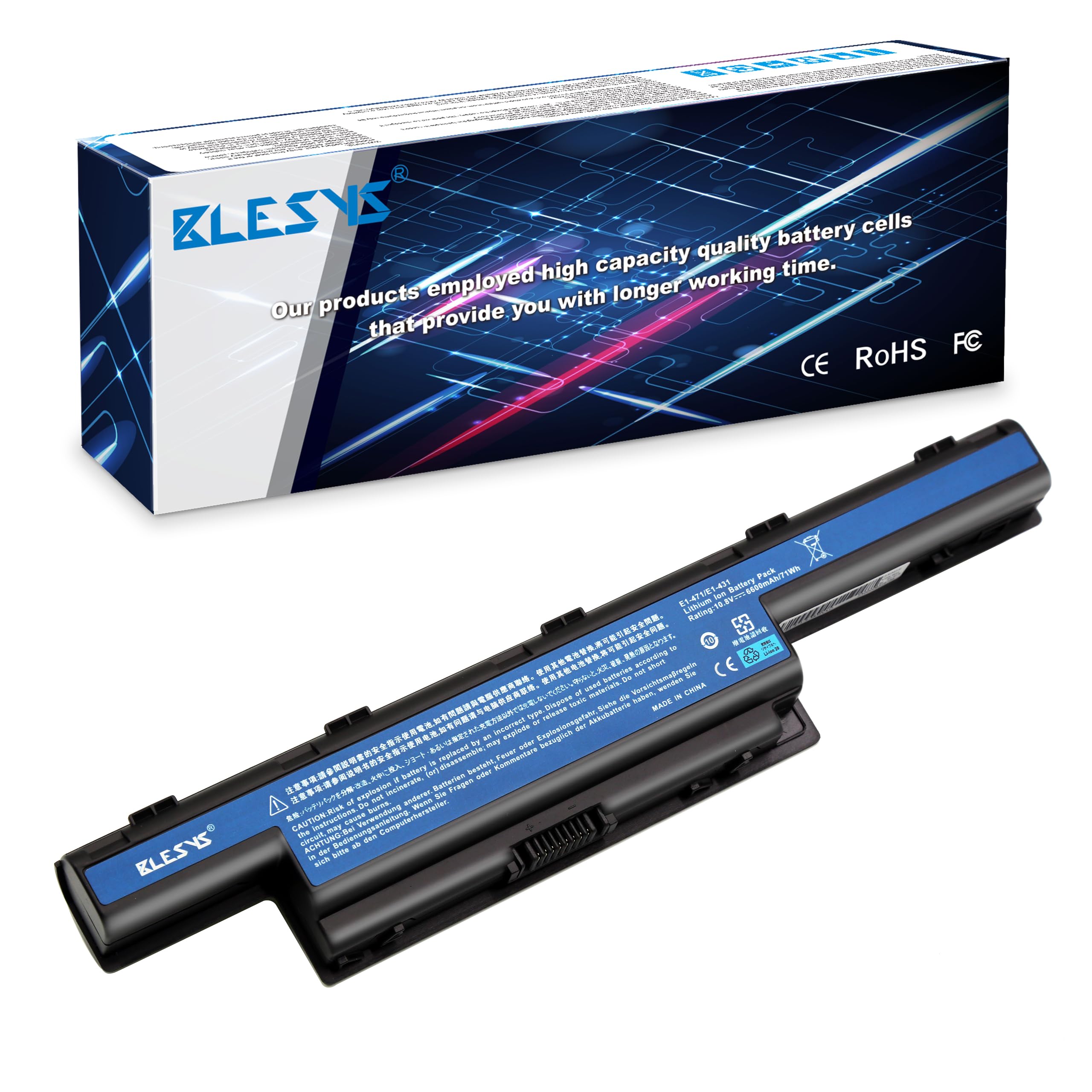 BLESYS 71Wh Battery for Acer Aspire V3-571 V3-571G E1-571 E1-571G E1-471 E1-471G E1-531 E1-531G E1-431 E1-431G V3-771 V3-771G V3-531 V3-531G V3-551 V3-551G V3-731 V3-731G V3-471 V3-471G Laptops