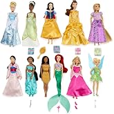 Disney Store Official Classic Doll Collection Gift Set - Disney Princess Toys Set with Dolls &amp; Accessories - Comes in Display Box - Includes 10&frac12;- 11&frac12; Fashion Dolls &amp; Accessories