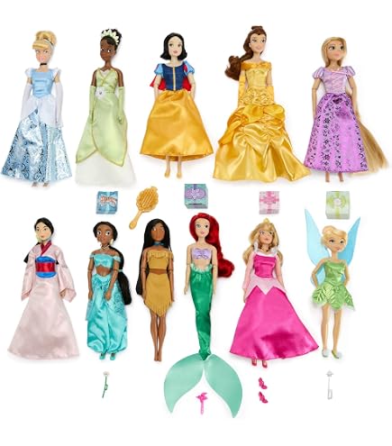 Amazon.com: Disney Princesses Sparkling Styles Small Doll Set of 8