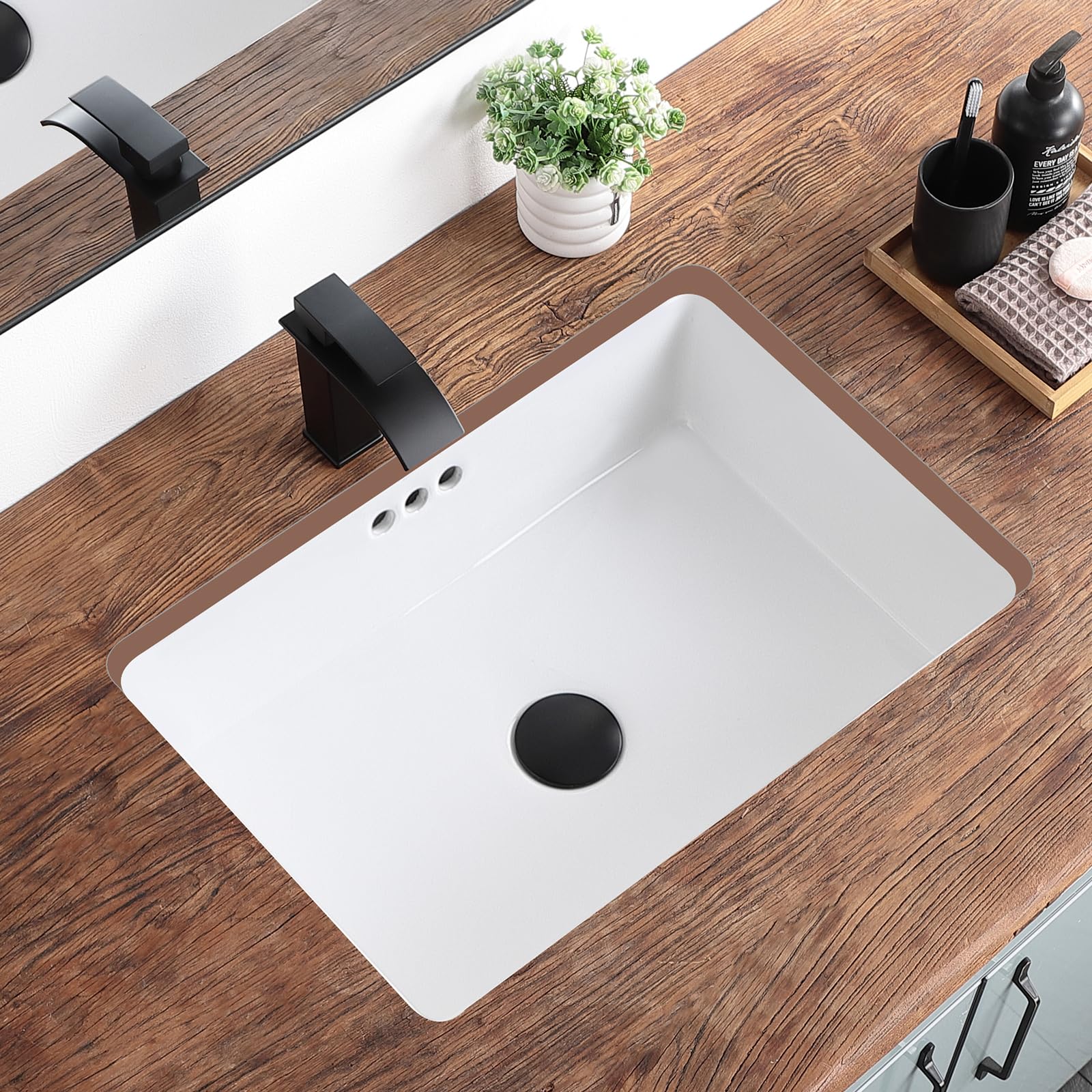 KDKSC 20 Inch Undermount Bathroom Sink Rectangular