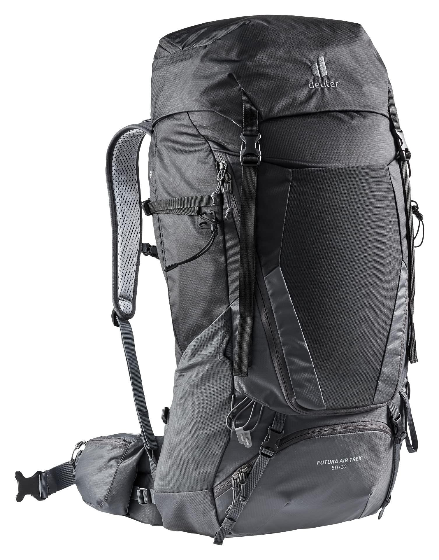Photo 1 of Deuter Futura Air Trek 50 + 10L Hiking Backpack - Black-Graphite