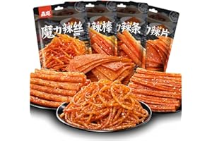 WSYLS- Latiao Spicy Snacks Chinese Snacks Office Snacks Healthy Snacks Vegetarian Latio Four Packs (65g��4 Packs)