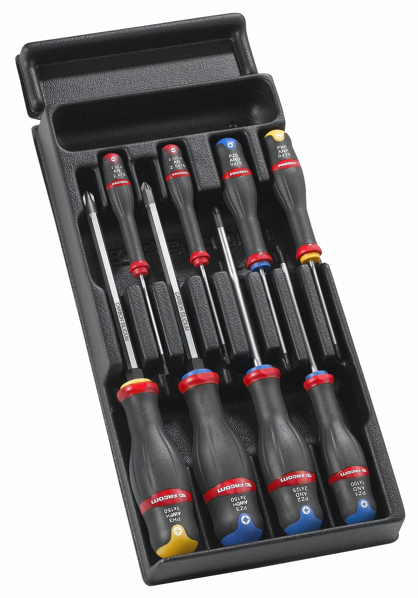 Facom MOD.AT2 Module of 8 PROTWIST Screwdrivers in Thermoformed Tray – 750 g — image 1
