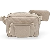 Lion & Light® Small Diaper Bag - Mini Diaper Bag with Portable Changing Pad, Fanny Pack Crossbody Bags for Baby & Toddler, Beige Travel-Friendly Baby Tote with Adjustable Strap & Zippered Pockets