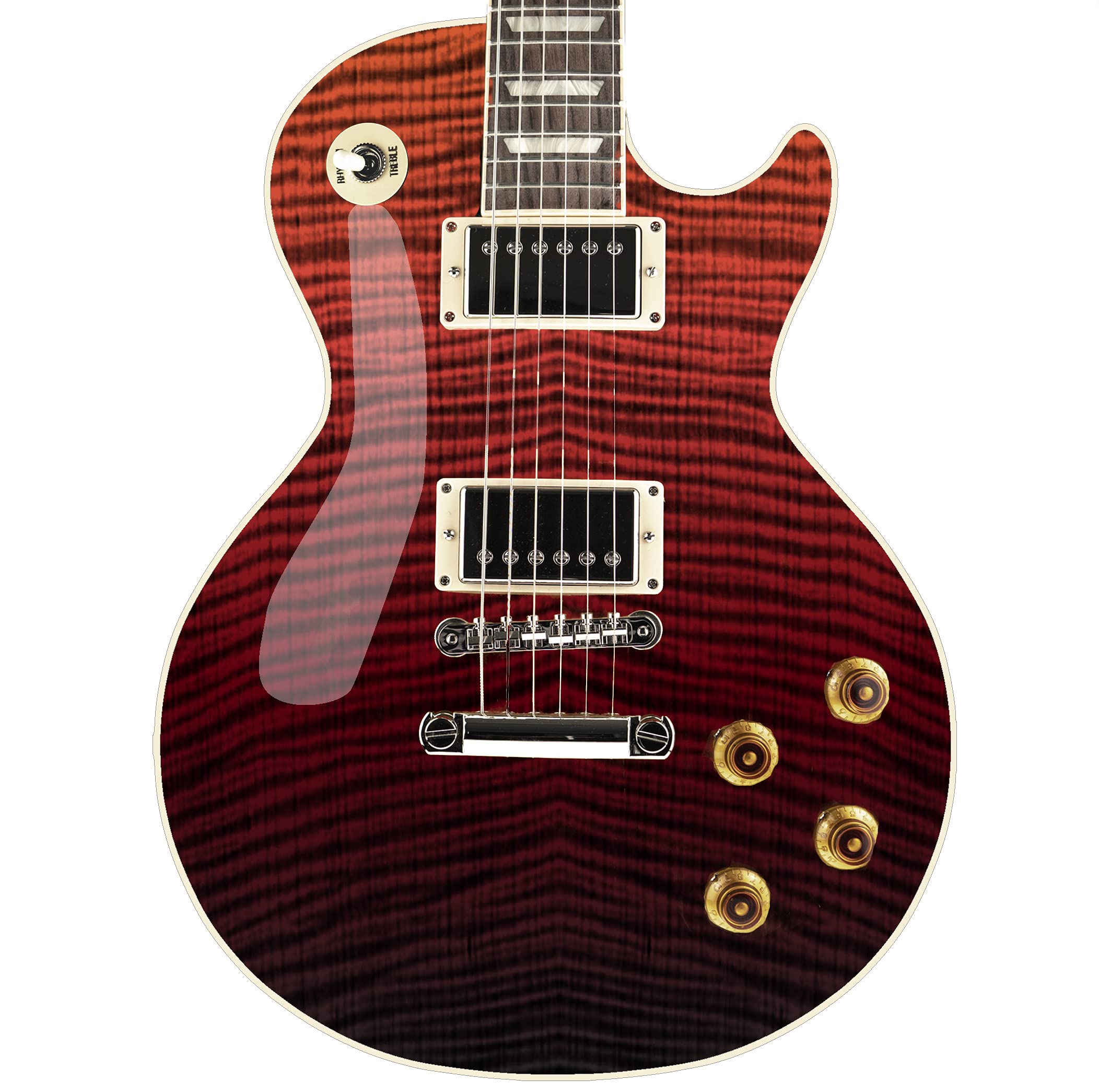 Guitar Custom Wrap Laminated Vinyl Decal Sticker The Cherry Fade Flamed Maple GS57