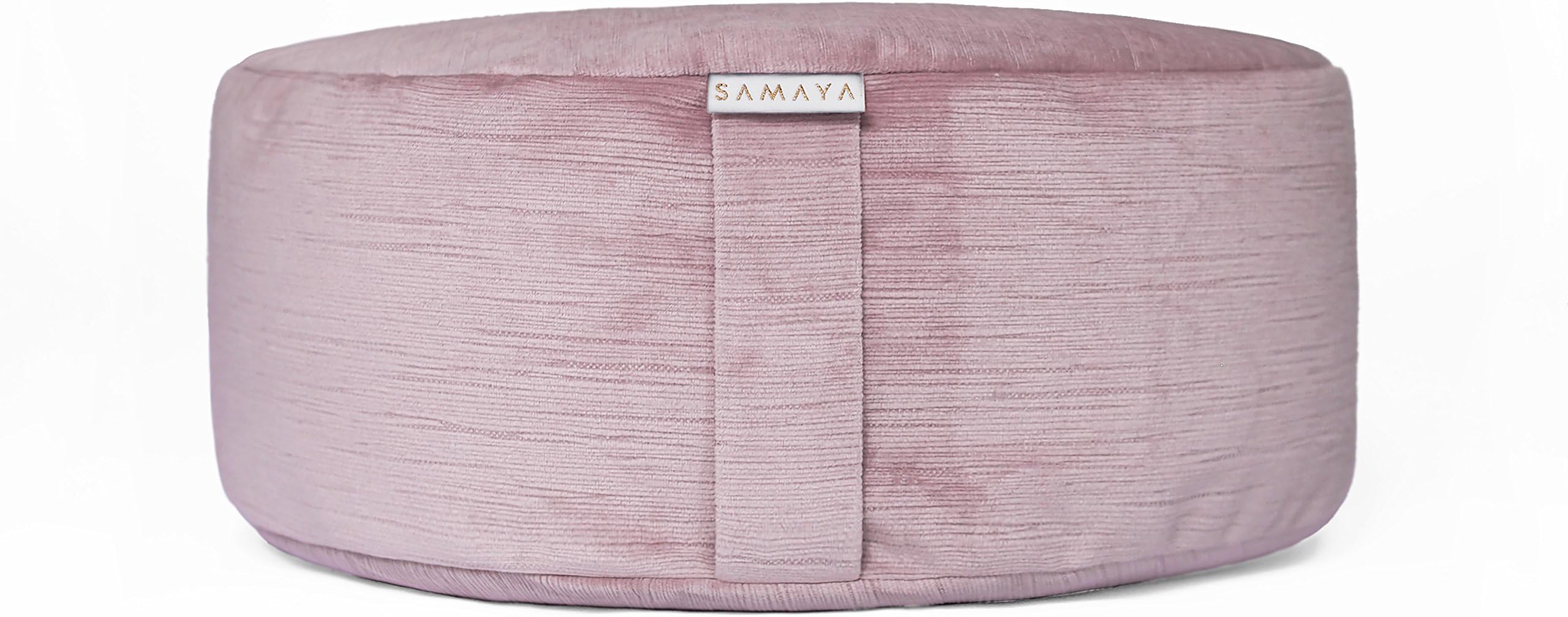 SAMAYA Meditation Cushion | Velvet Floor Pillow Zafu | Buckwheat Millet Filling | Designer Home | Made in USA