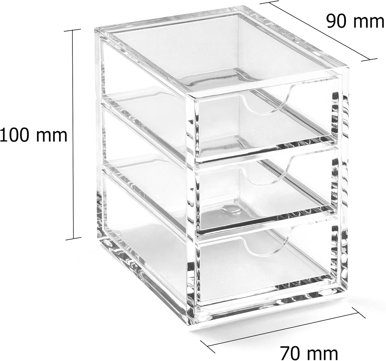 Osco Clear Acrylic 3 Drawer Storage Box Medium A3274 Amazon Ca