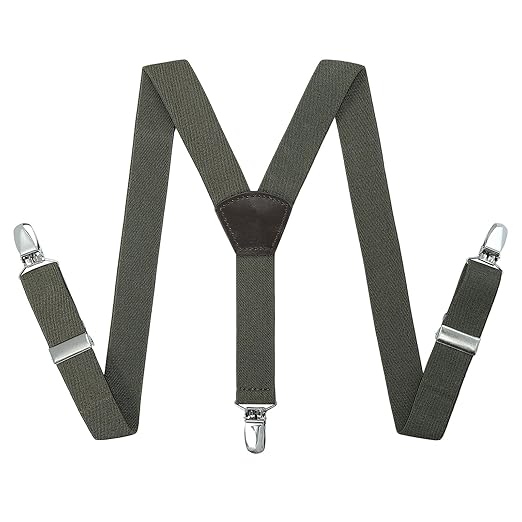 Herren Kinder Hosenträger Breit Elastisch - Längenverstellbar 3 Starken Clips Y Form Unisex Hosenträger