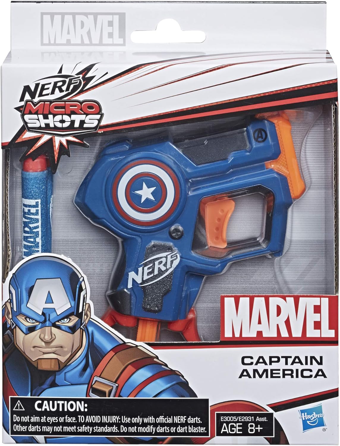 pistola avengers tipo nerf captain america dardos