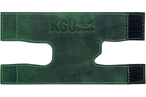 Trumpet valve guard by KGUBrass is the leather trumpet valve protector made of luxurious mild and thick material; use as protection from corrosion, scratches and stains (Green (Avocado))