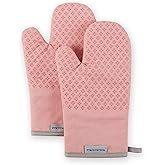 KitchenAid Asteroid Oven Mitt Set, 7"x12.5", Dried Rose, 2 Piece