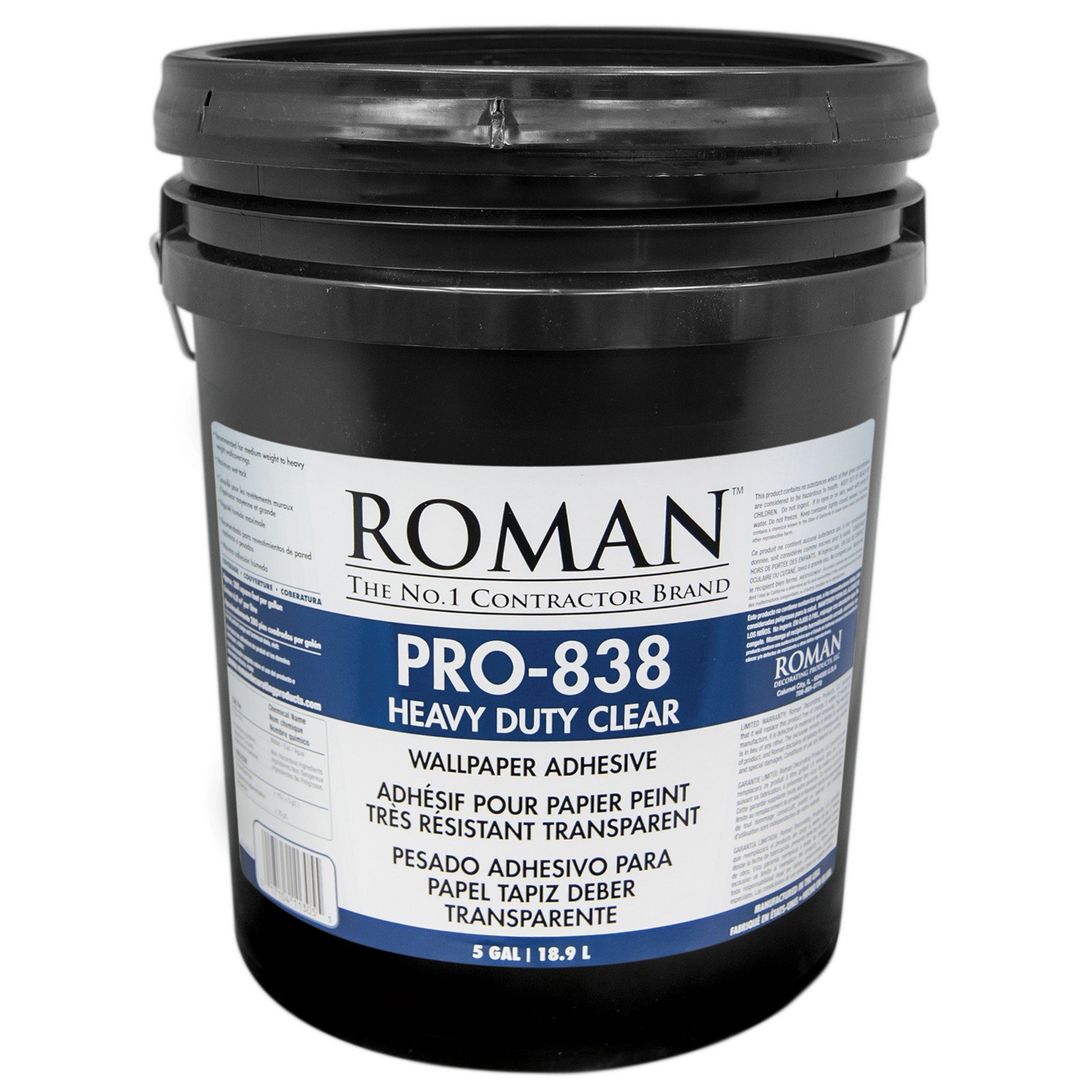 ROMAN Products 011305 PRO838 Heavy Duty Wallpaper Adhesive, 5 Gal