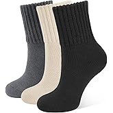 CLOSEMATE Womens Thick Full Cushioned Thermal Warm Boot Socks for Winter 3 Pairs