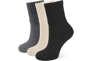 CLOSEMATE Womens Thick Full Cushioned Thermal Warm Boot Socks for Winter 3 Pairs