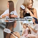 Alyvisun 2-in-1 Hairbrush with Spray Bottle Soft Bristle Detangler Scalp view 7