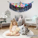 MHJY Toy Hammock Storage Net with LED Light Large Corner Organizer view 2