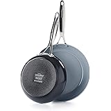 GreenPan Valencia Pro Hard Anodized Induction Safe Healthy Ceramic Nonstick, 8" and 10" Set, Gray