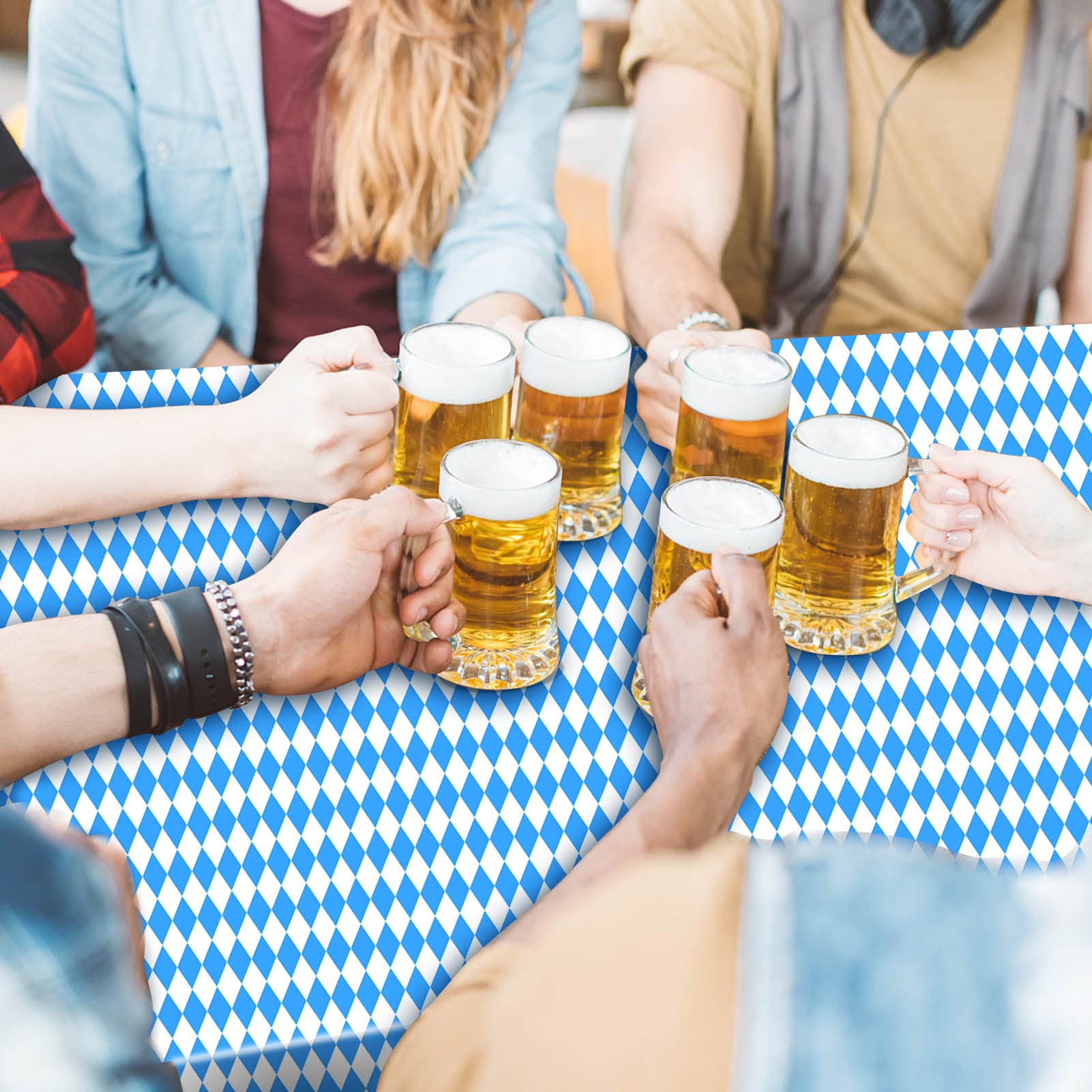 ZYP 5PCS Oktoberfest Tablecloths,54