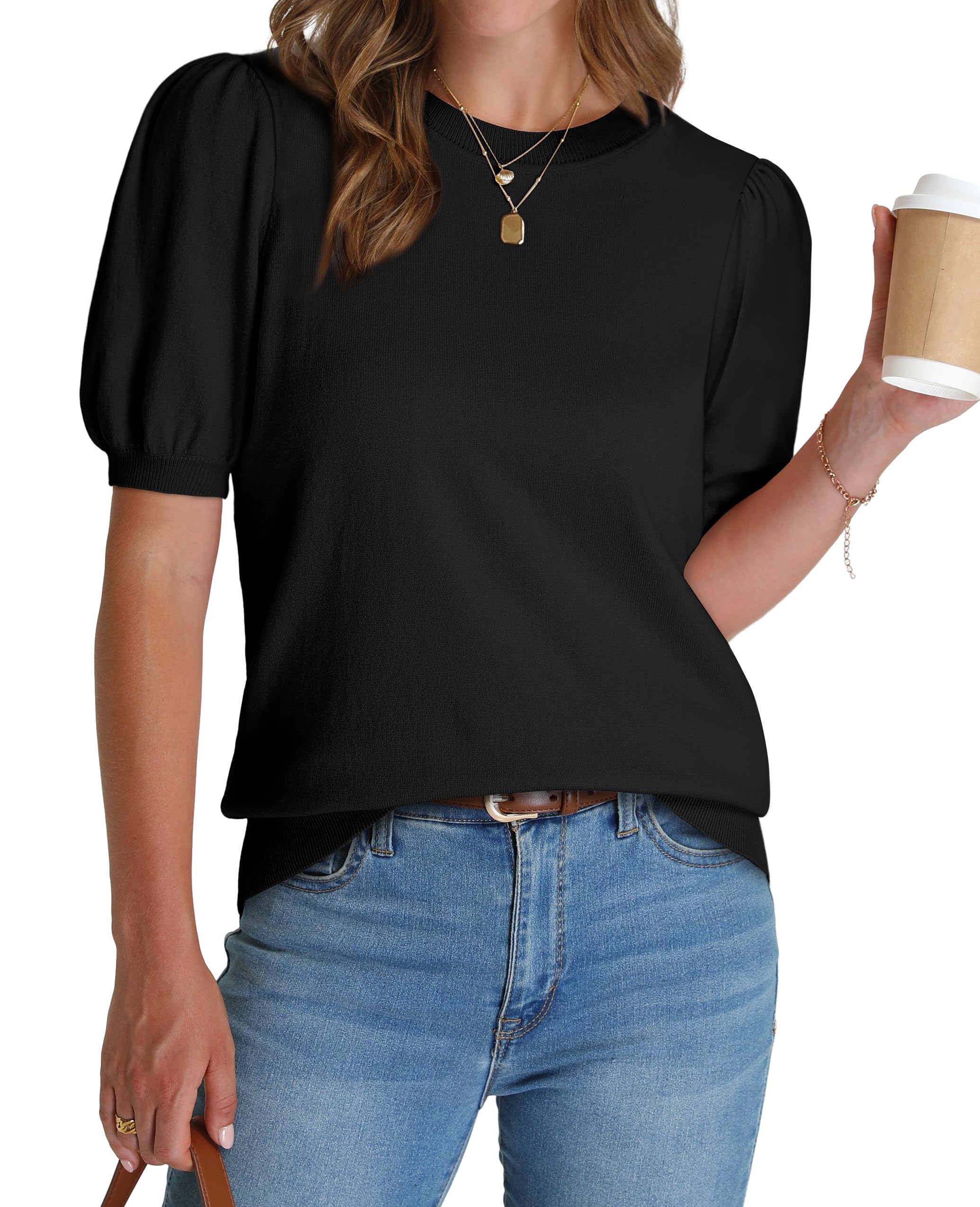 Short Sleeve Shirts for Women Plus Size Ladies Tops