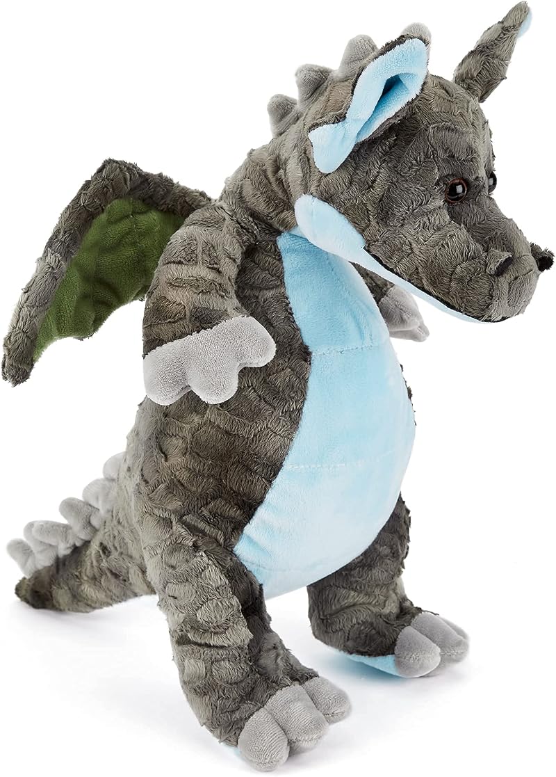 Zappi Co Plush Dragon Standing Toy 33cm Safari Animals Collection