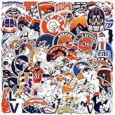 50 PCS American Sport Team Stickers Pack for Water Bottle, Laptop, Bicycle, Computer, Motorcycle, Travel Case, Car Decal Decoration Sticker