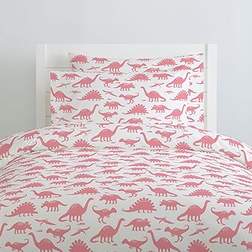 pink dinosaur duvet cover