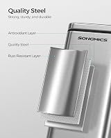 SONGMICS Narrow Pedal Bin with Lid, 2.6 Gallons, Slim Steel Trash Can, Silver view 6