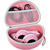 Headphone Case for Riwbox CT-7 Pink/for Jack CT-7S Cat Green 3.5mm/ for iClever IC-HS01/for Picun/for FosPower Bluetooth Wireless Over-Ear Headphones Headset for Kids-Box Only,Pink