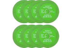 Mixiflor 8 Pack Glass Cutting Discs, 4 × 7/8 inch Ceramic Glass Diamond Blade for Angle Grinder, Ultra-Thin Tile Saw Blade Di
