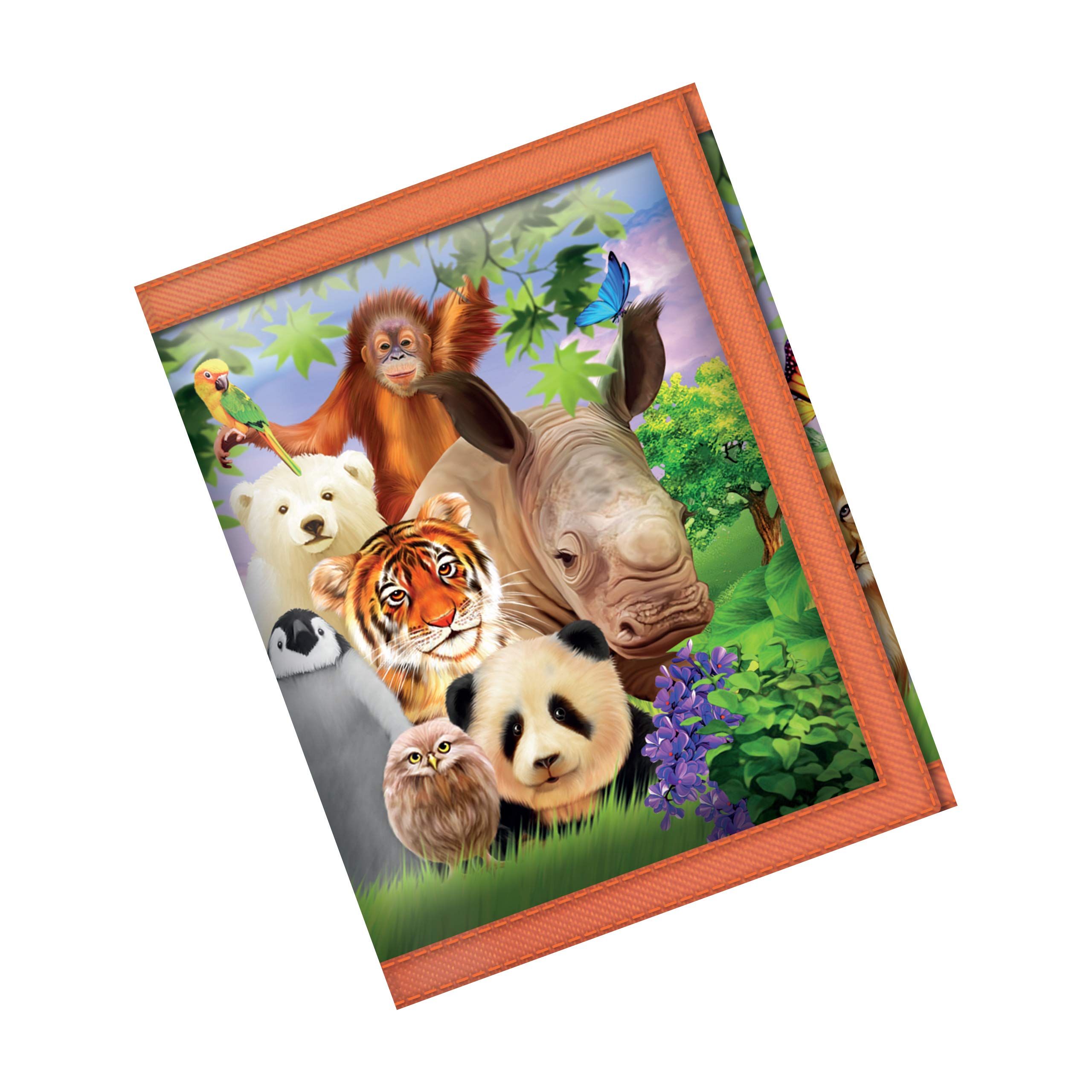 3D LiveLife Wallets - Wild Smile from Deluxebase. Cool Lenticular Safari Trifold Wallet with Zipper, Coin Pocket, Keyring and Card Holder. Animal Themed Small Gifts for Men and Women.