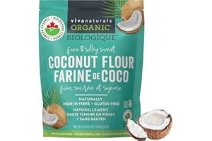 Viva Naturals Organic Coconut Flour 4 lbs (1.81 kg) – Gluten Free Flour and Keto Flour, Coconut Flour for Baking Cookies, Veg