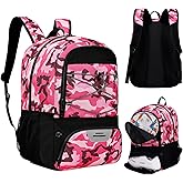 Hsmihair Youth Soccer Bag-Soccer Backpack&Backpack for Football Basketball,with Ball Compartment Separate Cleat Package