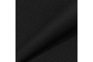 DONMON Aida Cloth 18 Count Cross Stitch Fabric,12 by 60inch(18CT,Black)