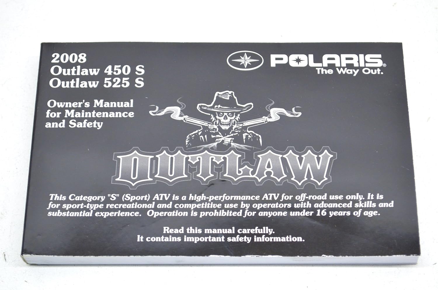 Amazon.com: Polaris Man Own 08 Outlaw 450/525S 9921184 New OEM: Automotive