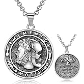 LES OSEWA Memento Mori Necklace for Men 925 Sterling Silver Memento Mori Pendant Gothic Skull Pendant Halloween Jewelry Gifts