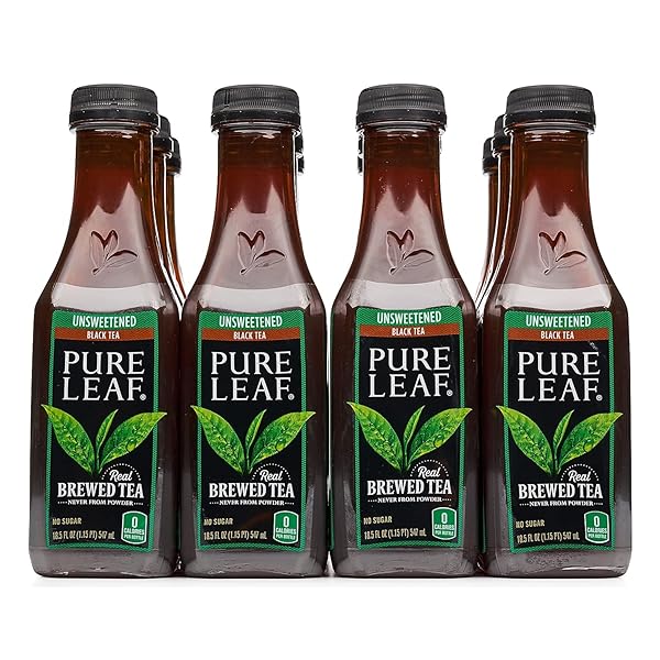 PURE LEAF ICED TEA, UNSWEETENED BLACK TEA, 18.5 OZ