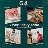 G4GADGET Clear Cello Tape 24mm 45 Micron Thick Pack of 3 view 4